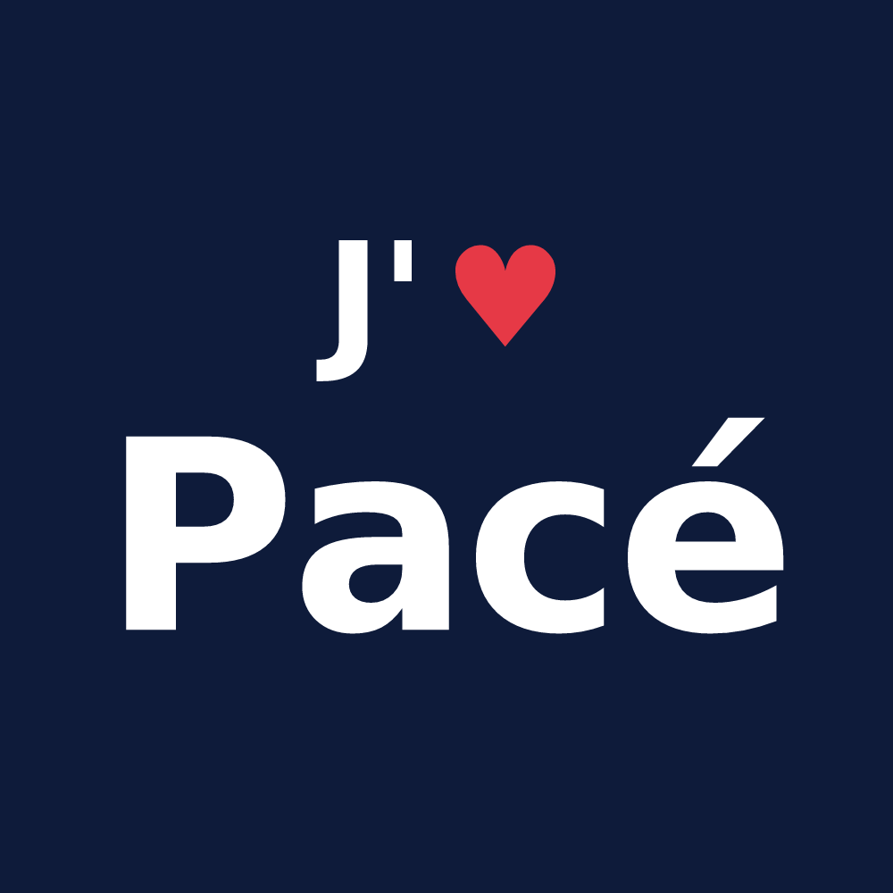 T-shirt personnalisé Pacé — design J'aime Pacé
