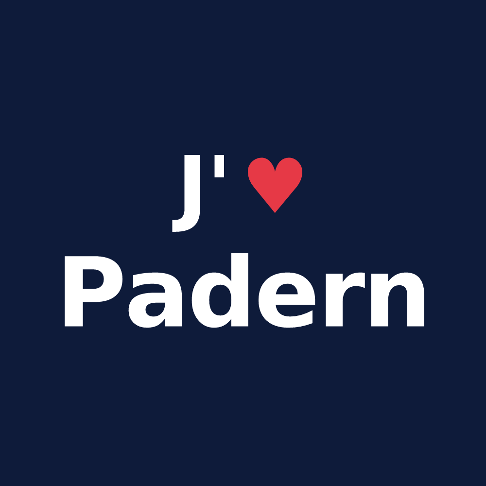 T-shirt personnalisé Padern — design J'aime Padern