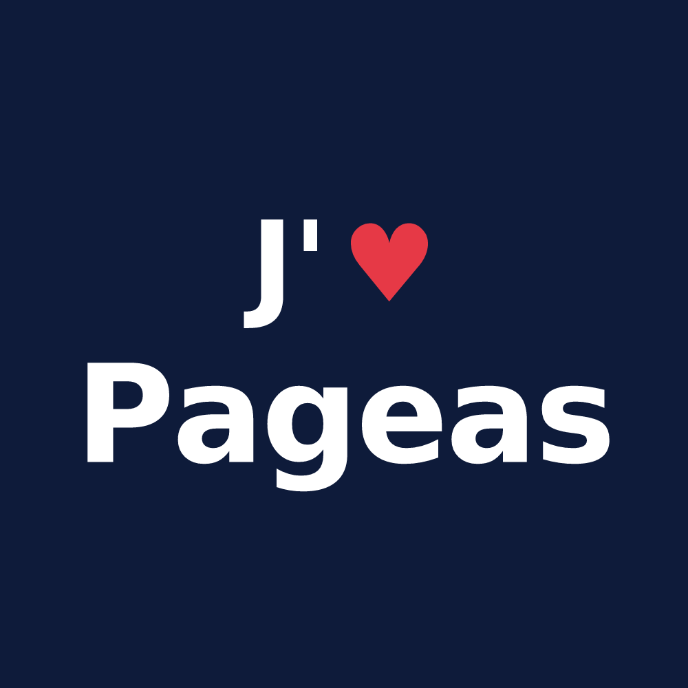 T-shirt personnalisé Pageas — design J'aime Pageas