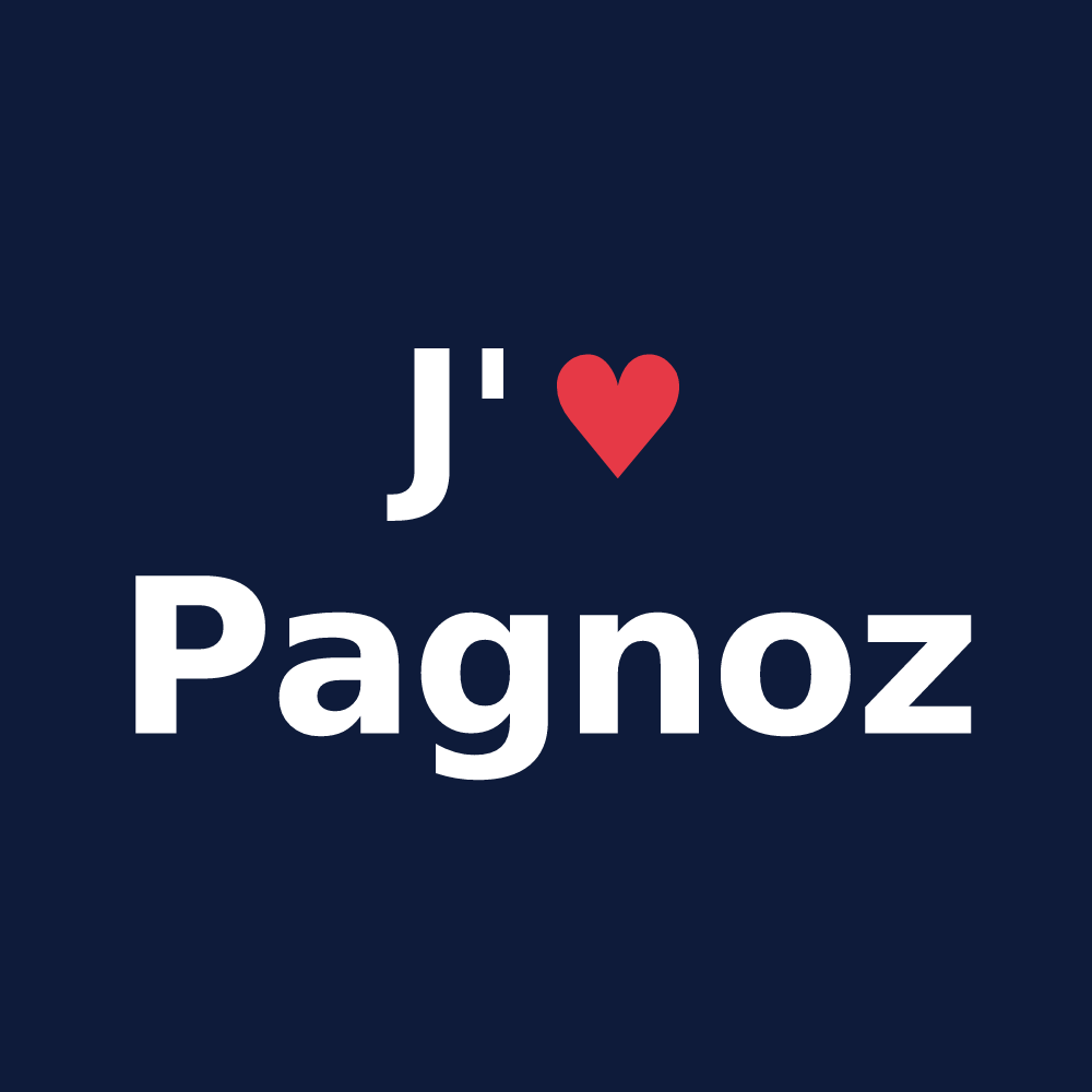 T-shirt personnalisé Pagnoz — design J'aime Pagnoz