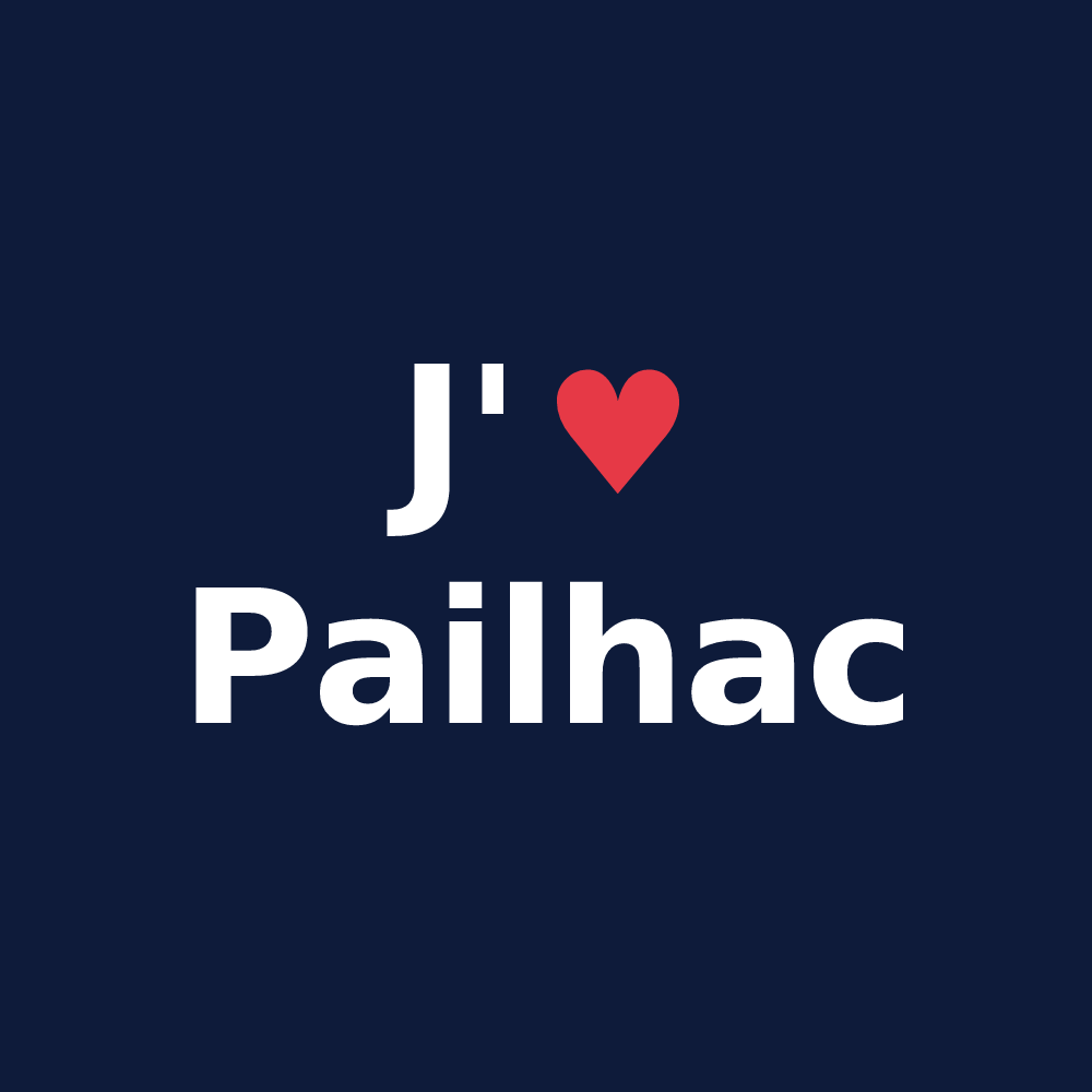 T-shirt personnalisé Pailhac — design J'aime Pailhac