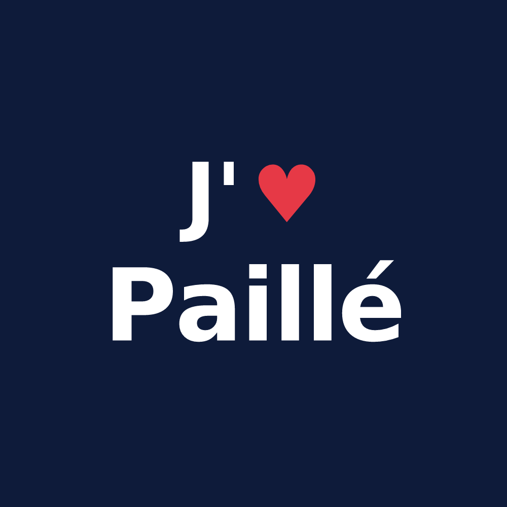 T-shirt personnalisé Paillé — design J'aime Paillé