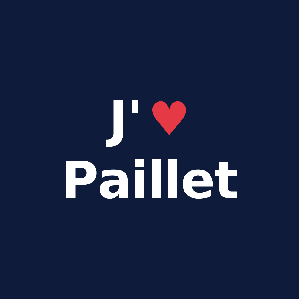 T-shirt personnalisé Paillet — design J'aime Paillet