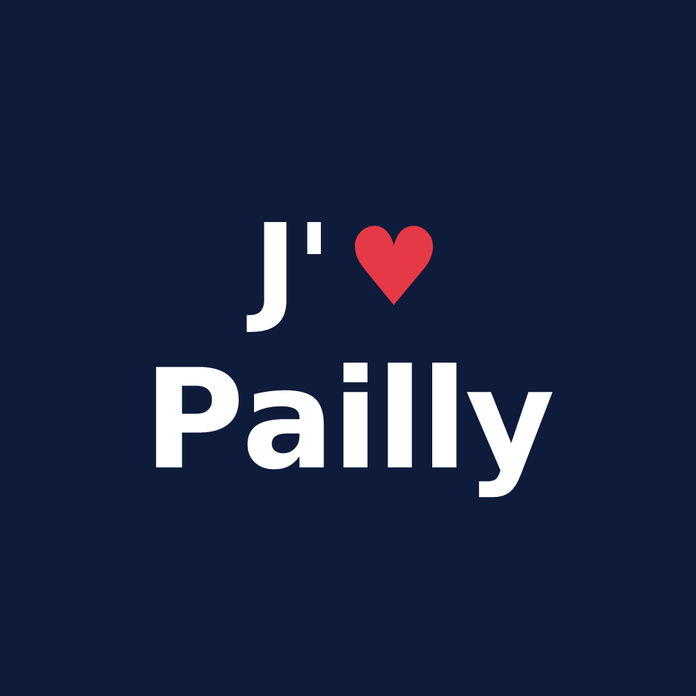 T-shirt personnalisé Pailly — design J'aime Pailly