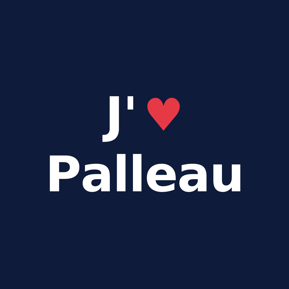 T-shirt personnalisé Palleau — design J'aime Palleau