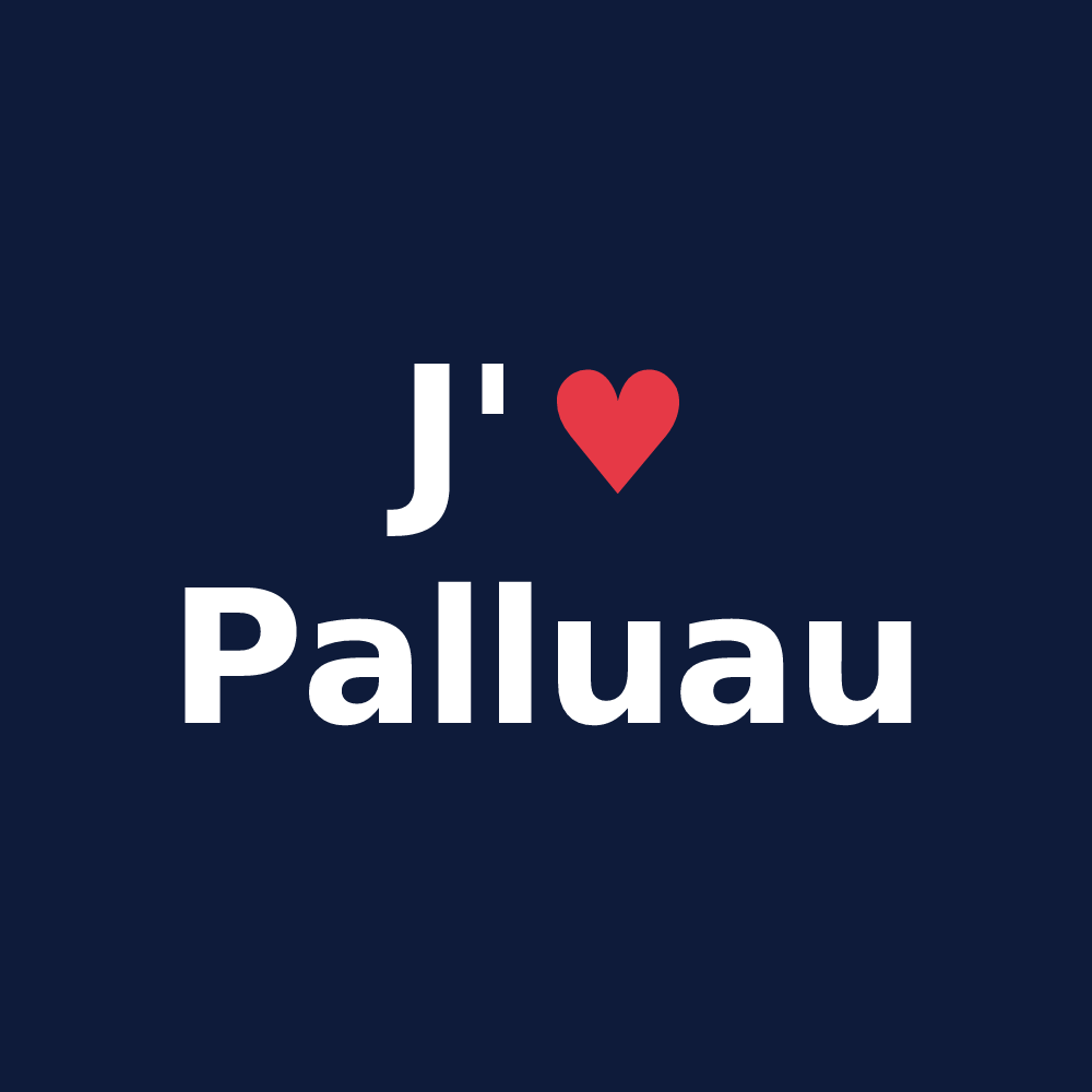 T-shirt personnalisé Palluau — design J'aime Palluau