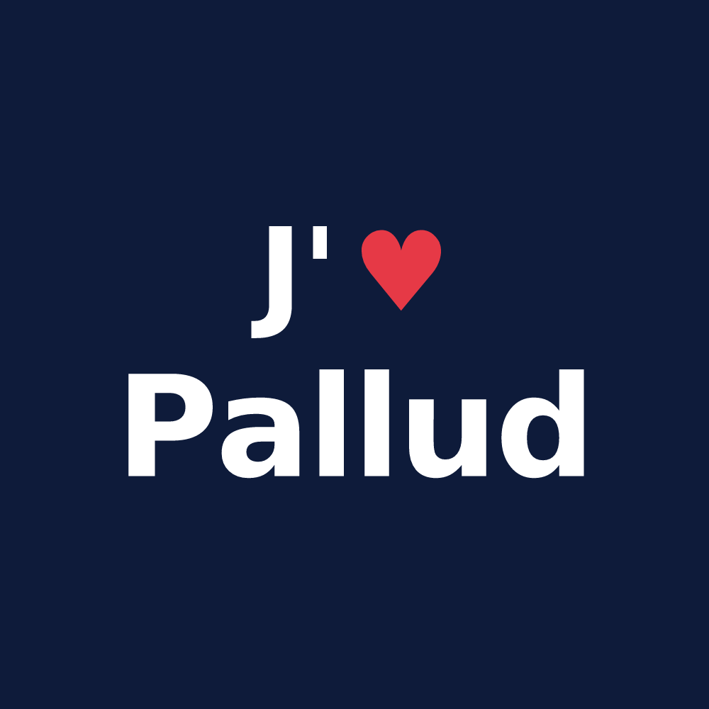 T-shirt personnalisé Pallud — design J'aime Pallud