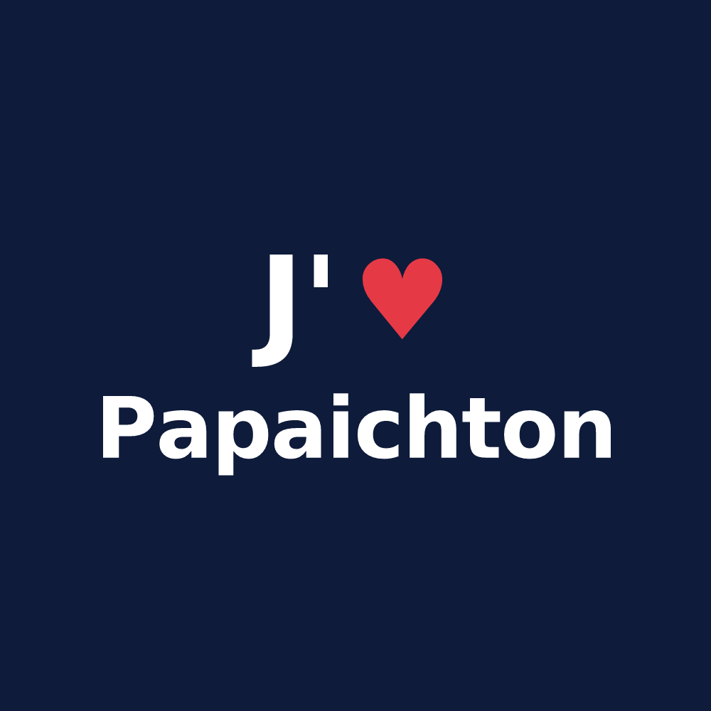 T-shirt personnalisé Papaichton — design J'aime Papaichton