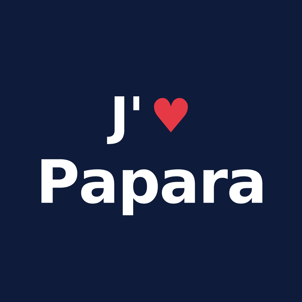 T-shirt personnalisé Papara — design J'aime Papara