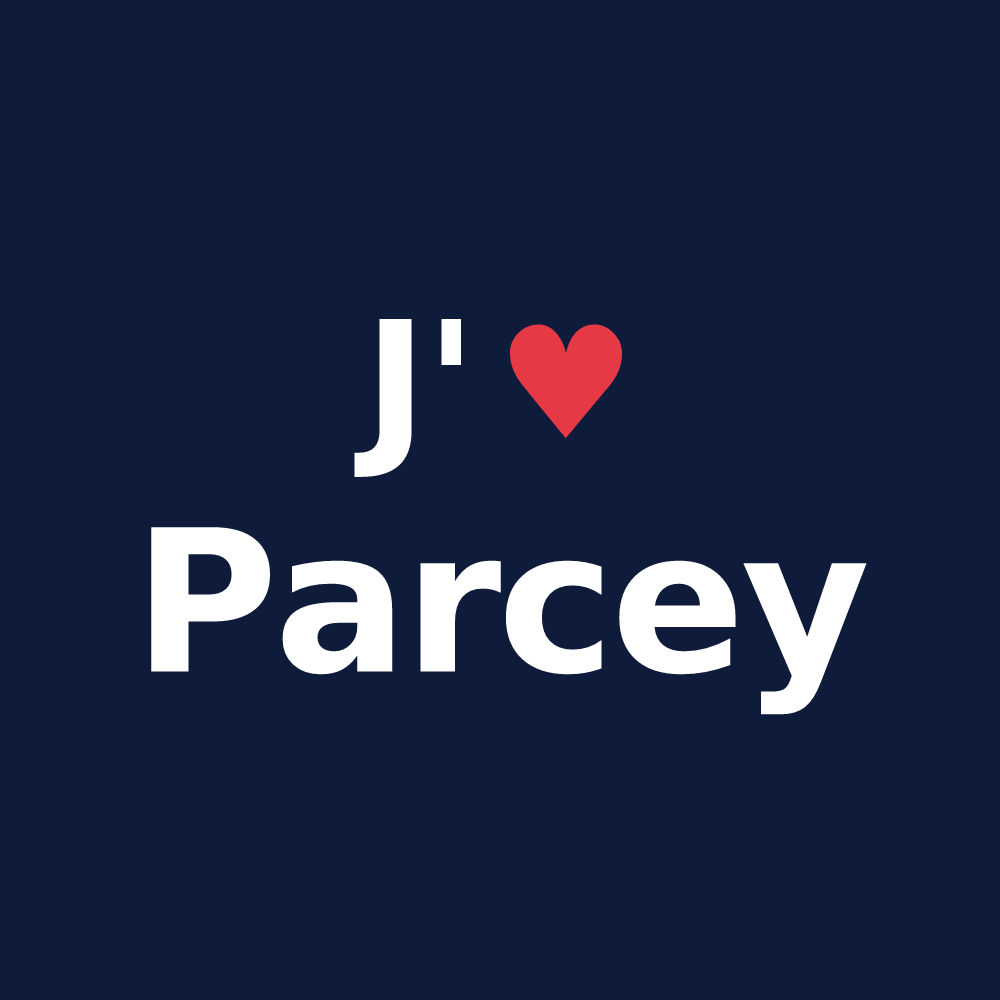 T-shirt personnalisé Parcey — design J'aime Parcey