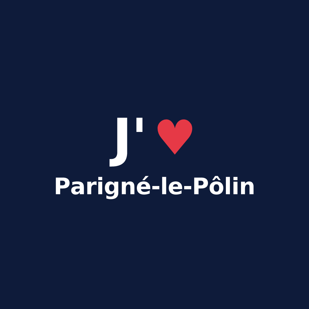 T-shirt personnalisé Parigné-le-Pôlin — design J'aime Parigné-le-Pôlin