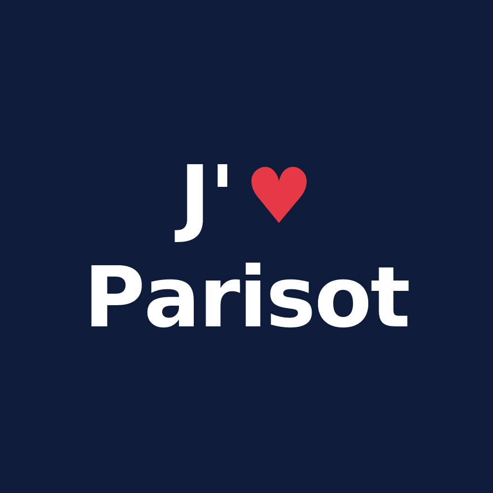 T-shirt personnalisé Parisot — design J'aime Parisot
