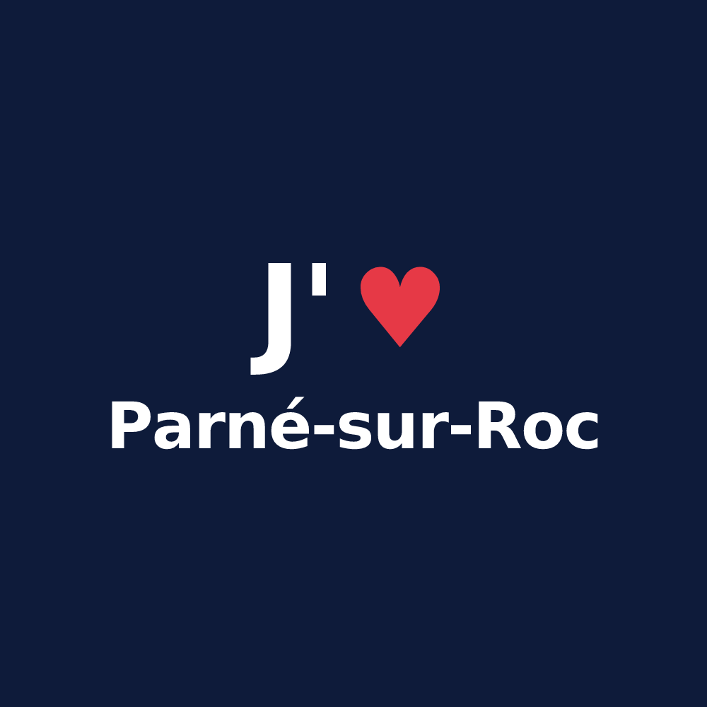 T-shirt personnalisé Parné-sur-Roc — design J'aime Parné-sur-Roc