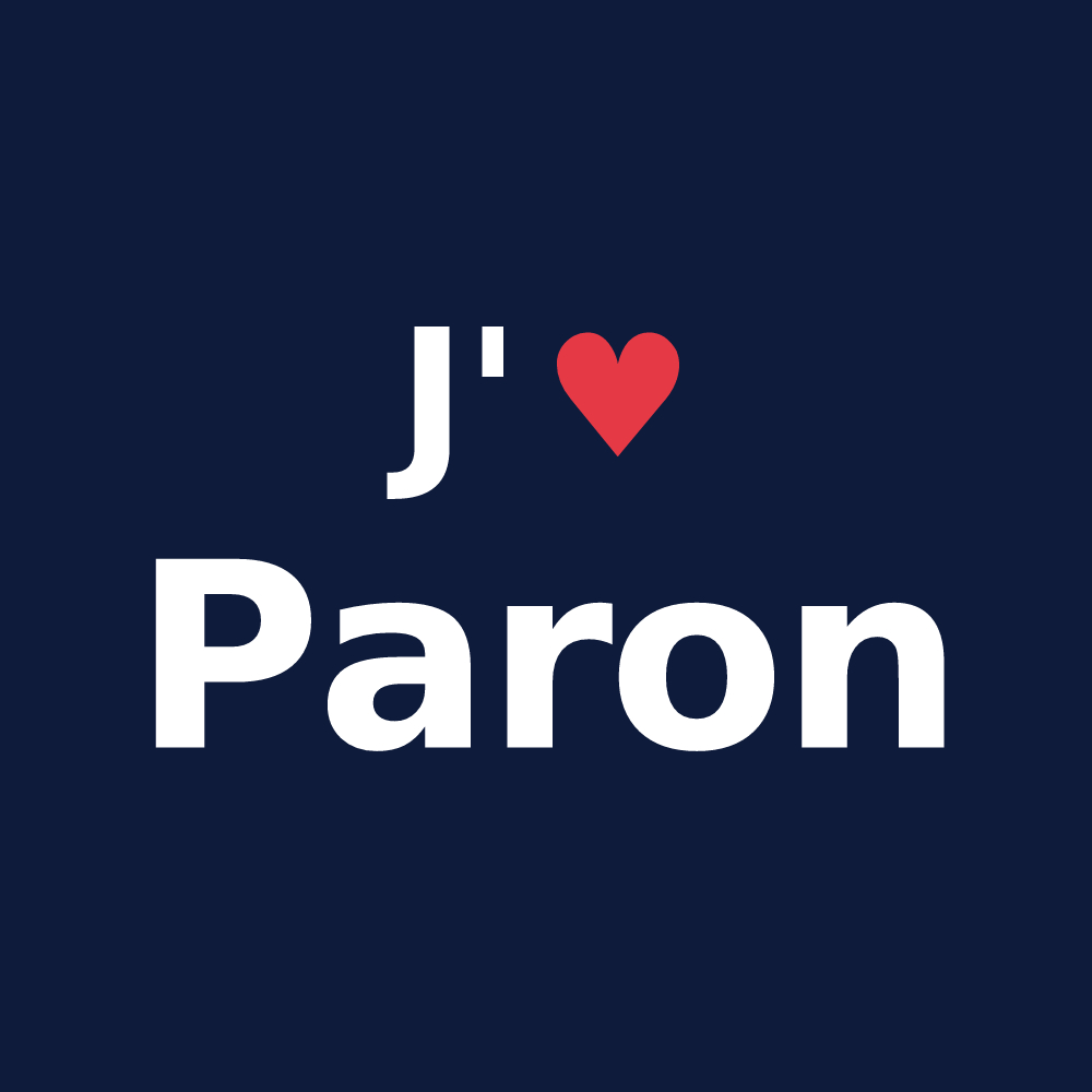 T-shirt personnalisé Paron — design J'aime Paron