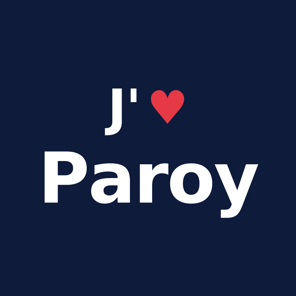 T-shirt personnalisé Paroy — design J'aime Paroy