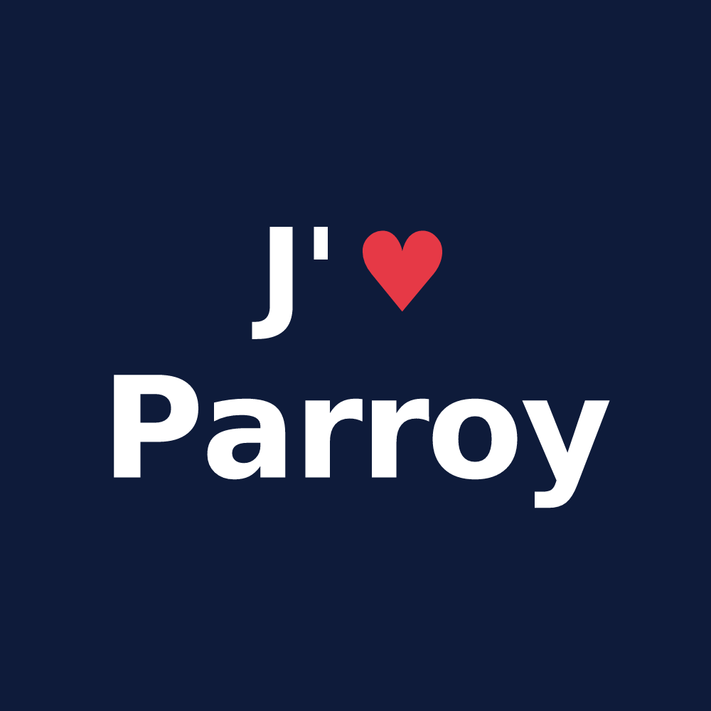 T-shirt personnalisé Parroy — design J'aime Parroy