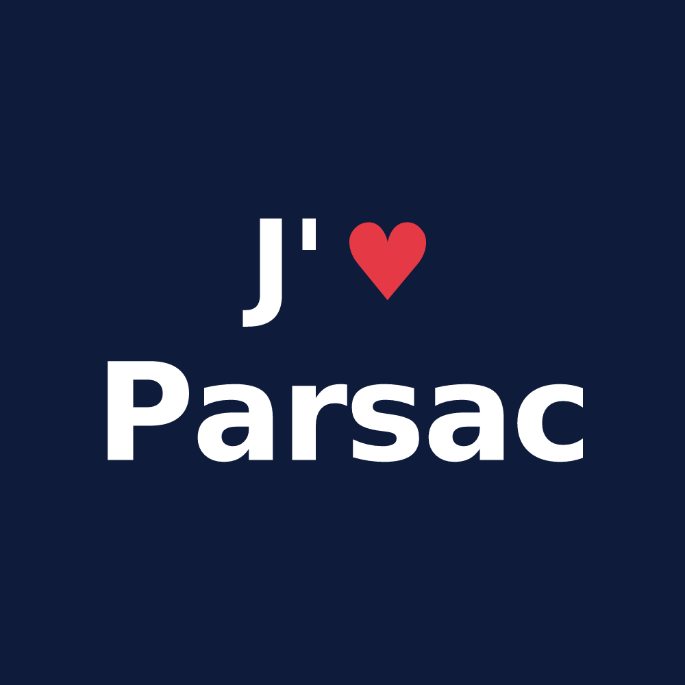 T-shirt personnalisé Parsac — design J'aime Parsac