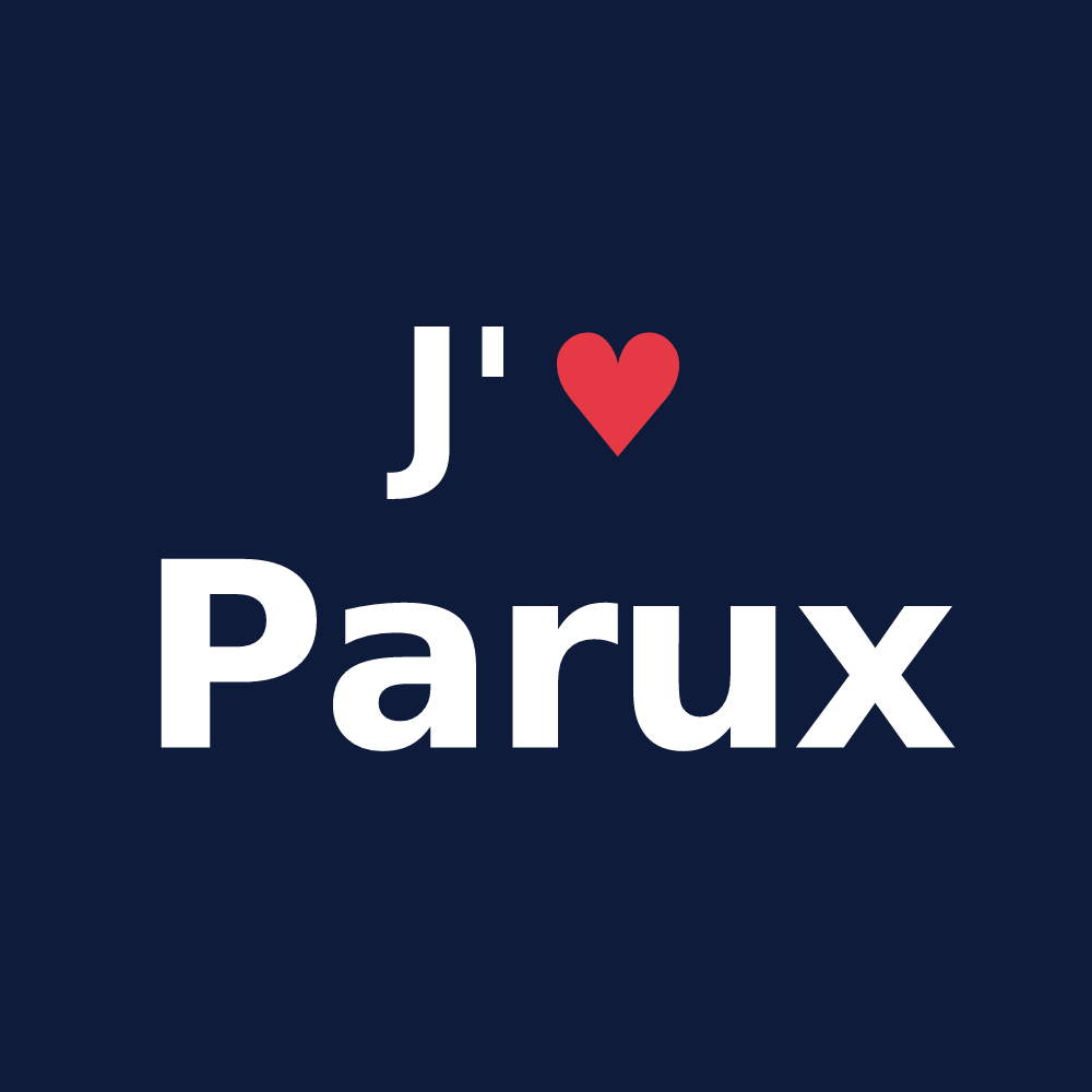 T-shirt personnalisé Parux — design J'aime Parux