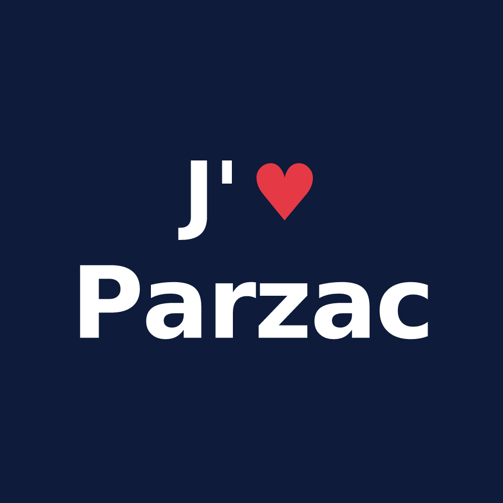 T-shirt personnalisé Parzac — design J'aime Parzac