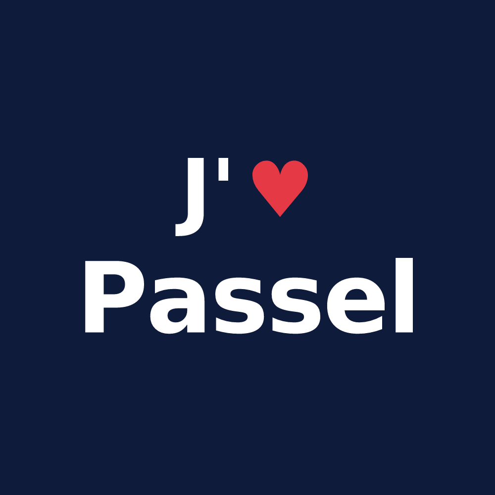 T-shirt personnalisé Passel — design J'aime Passel