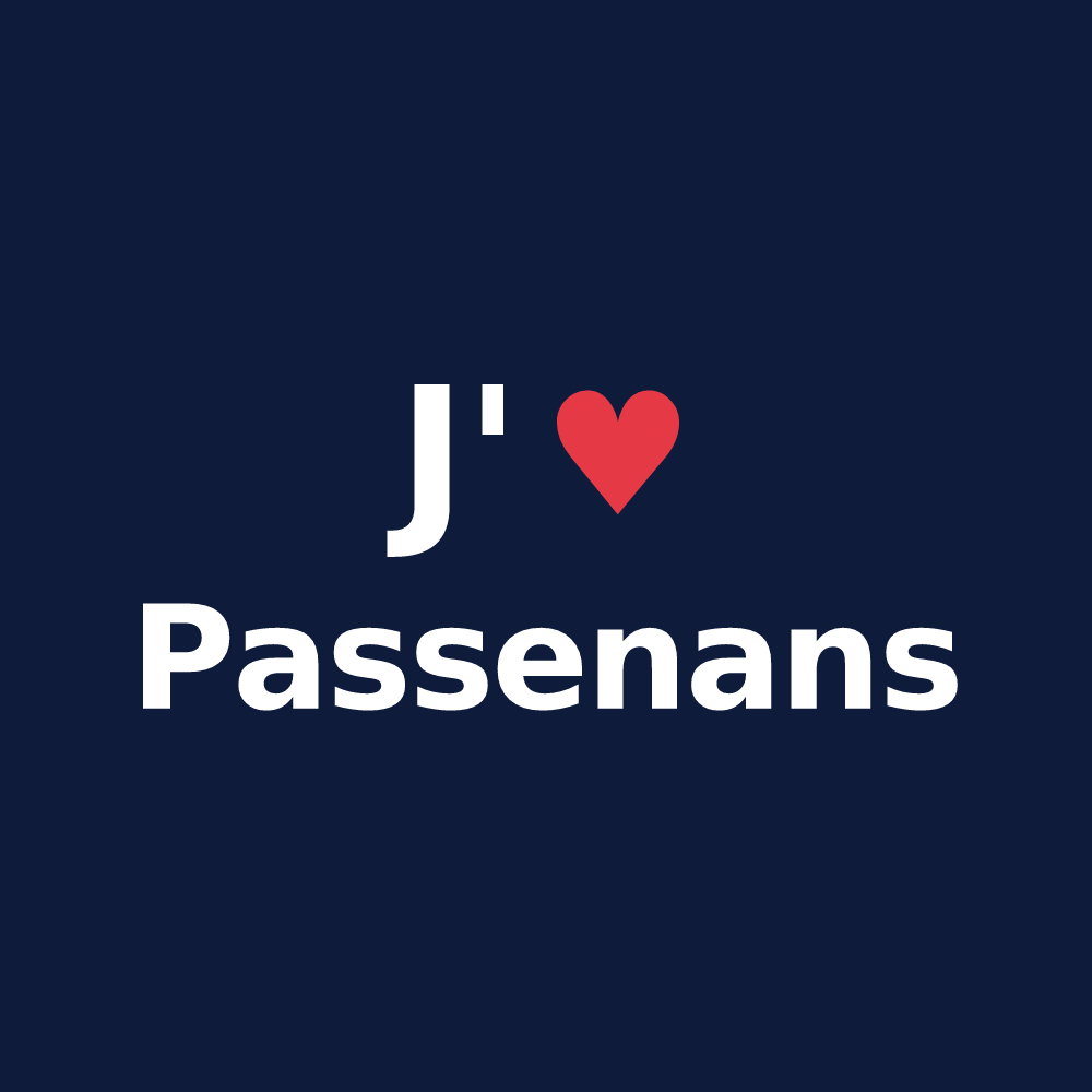 T-shirt personnalisé Passenans — design J'aime Passenans