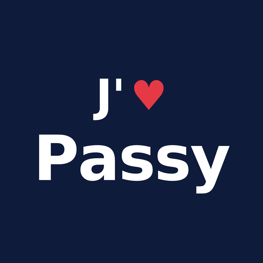 T-shirt personnalisé Passy — design J'aime Passy
