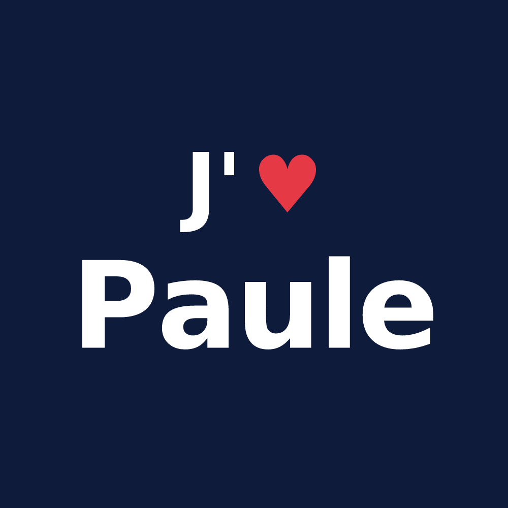 T-shirt personnalisé Paule — design J'aime Paule
