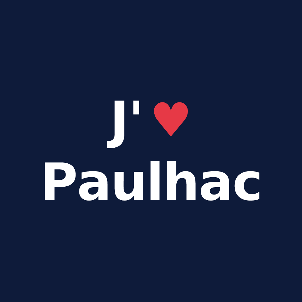 T-shirt personnalisé Paulhac — design J'aime Paulhac