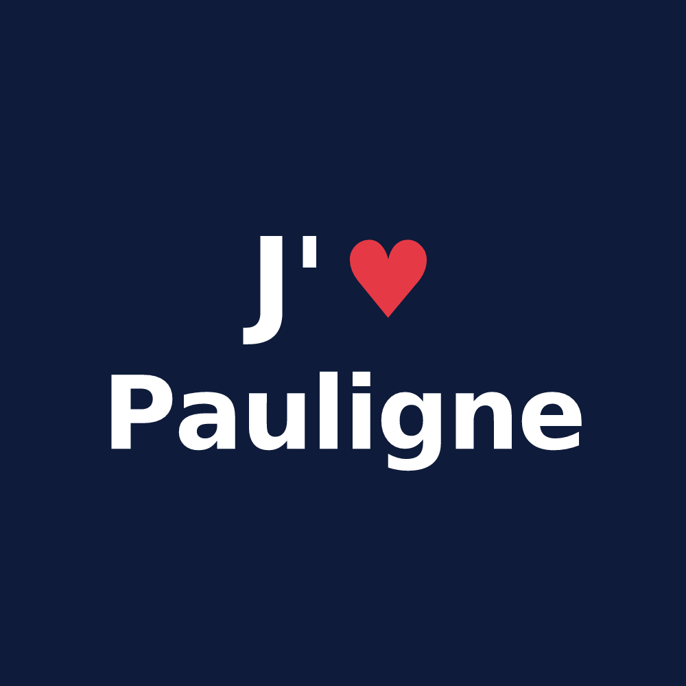 T-shirt personnalisé Pauligne — design J'aime Pauligne