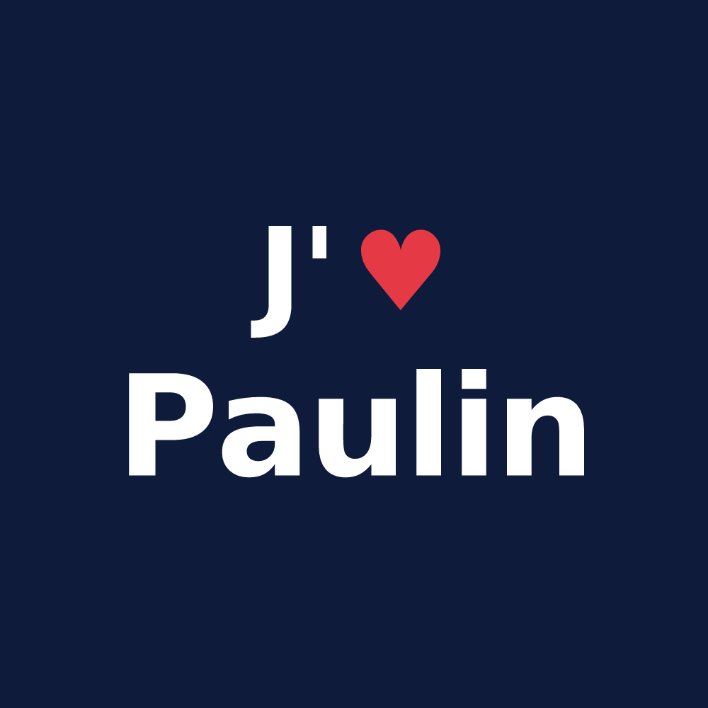 T-shirt personnalisé Paulin — design J'aime Paulin