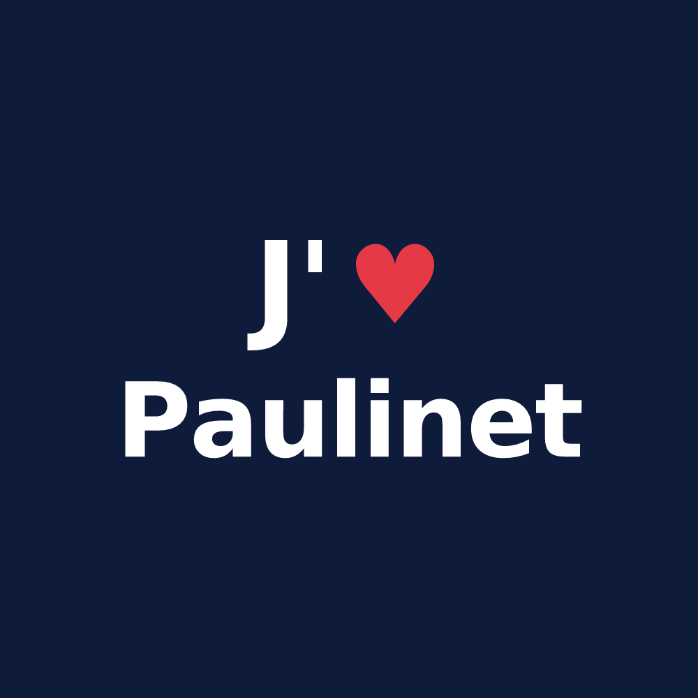 T-shirt personnalisé Paulinet — design J'aime Paulinet