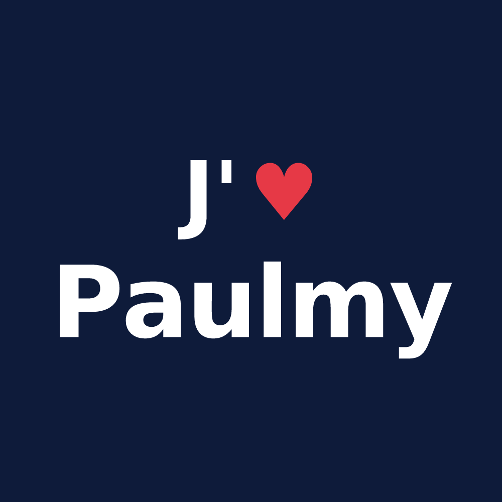 T-shirt personnalisé Paulmy — design J'aime Paulmy