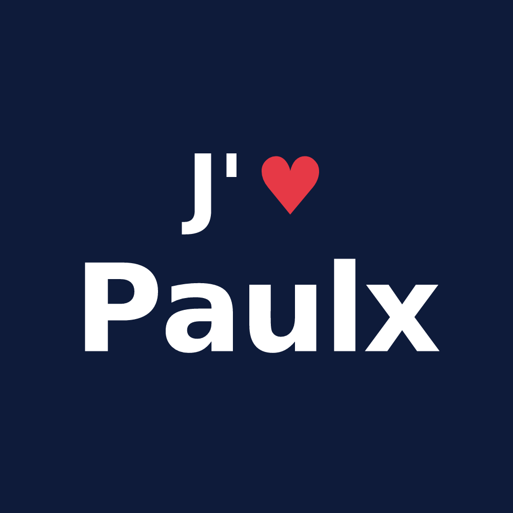 T-shirt personnalisé Paulx — design J'aime Paulx