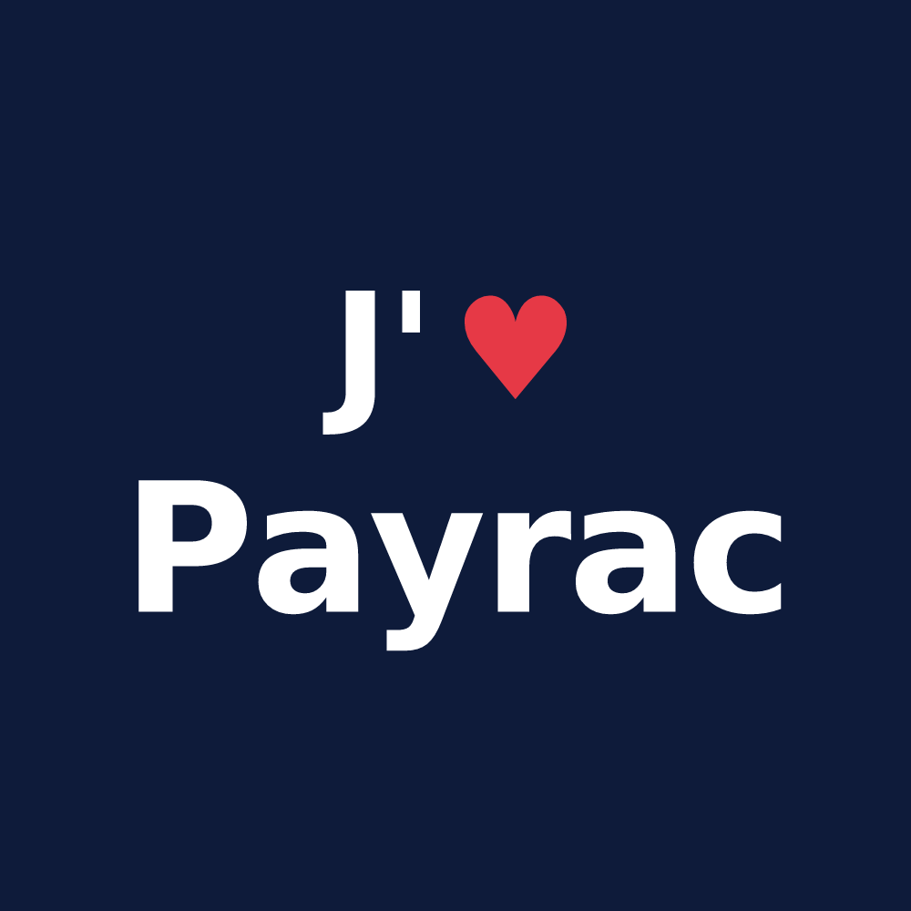 T-shirt personnalisé Payrac — design J'aime Payrac