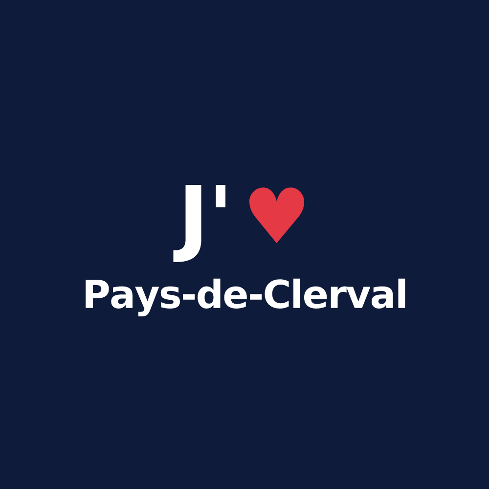 T-shirt personnalisé Pays-de-Clerval — design J'aime Pays-de-Clerval