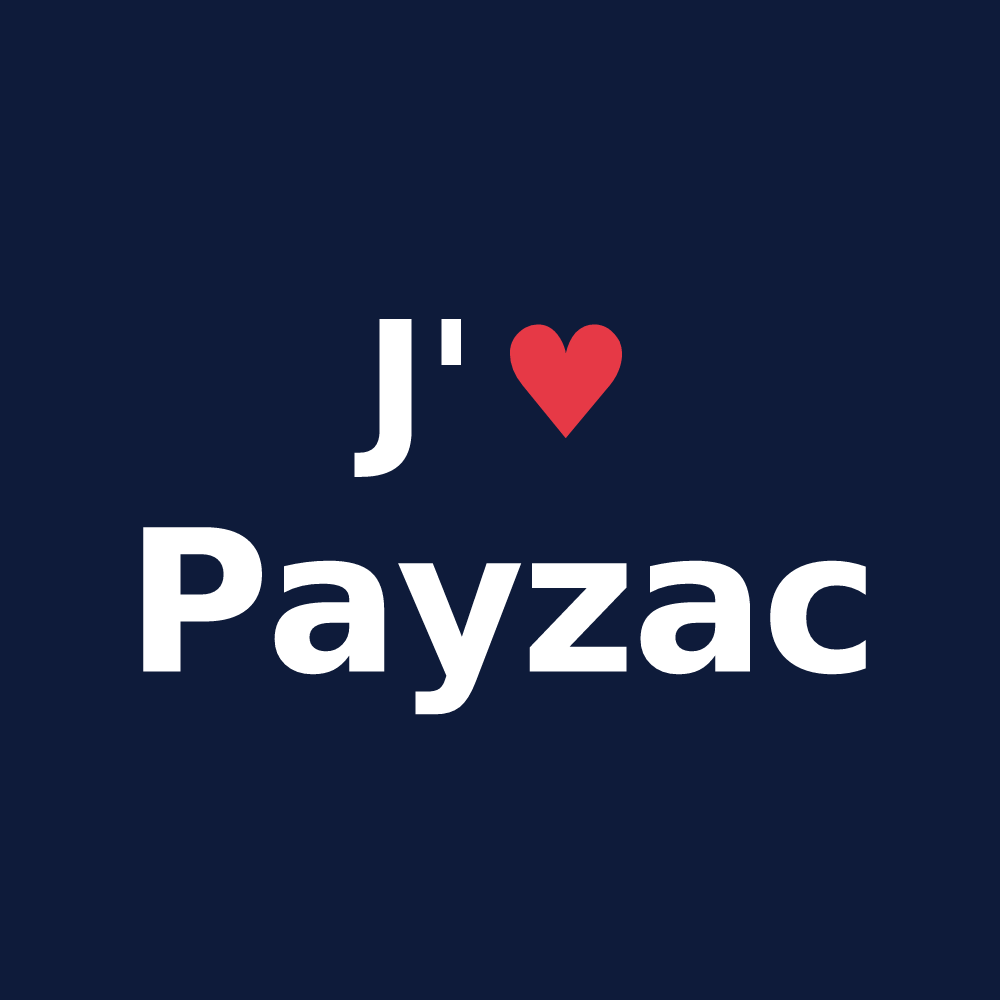 T-shirt personnalisé Payzac — design J'aime Payzac