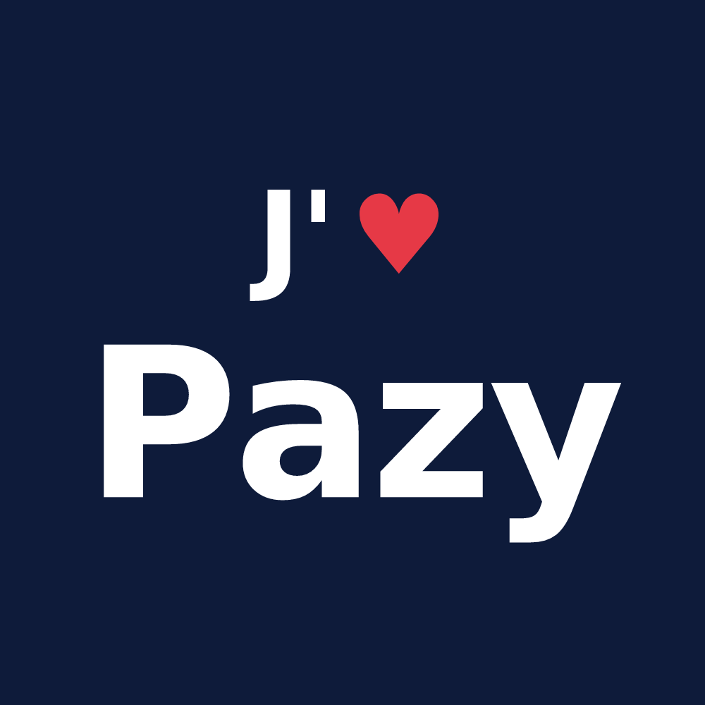 T-shirt personnalisé Pazy — design J'aime Pazy