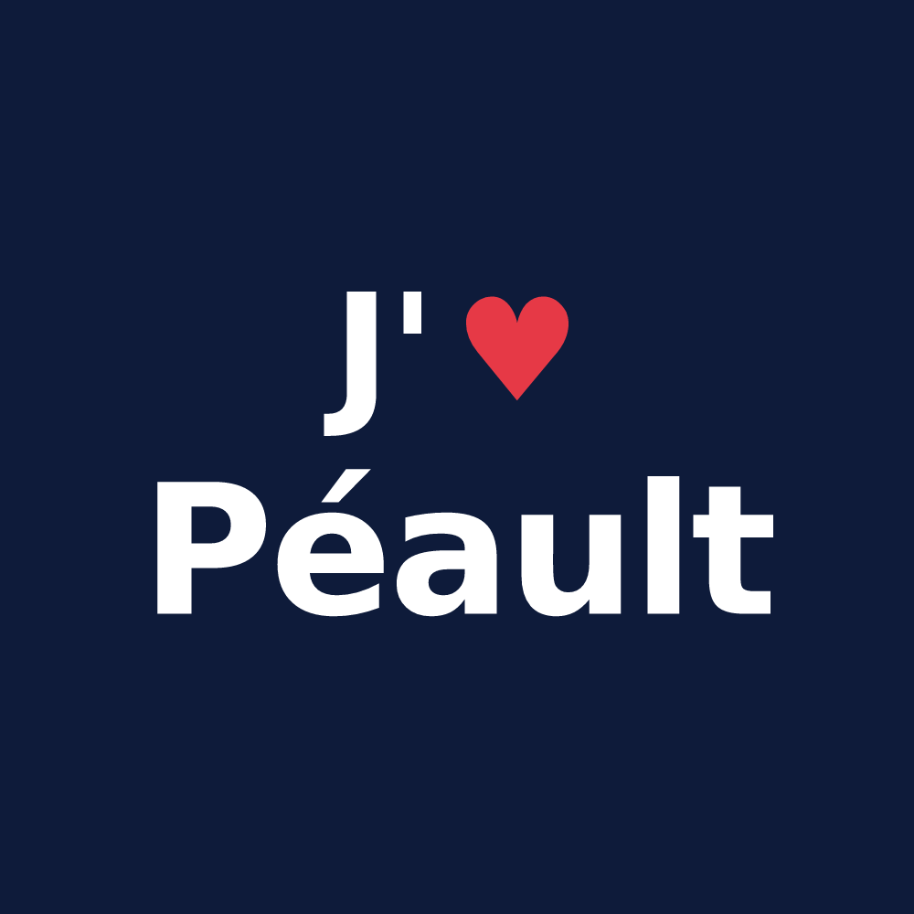 T-shirt personnalisé Péault — design J'aime Péault