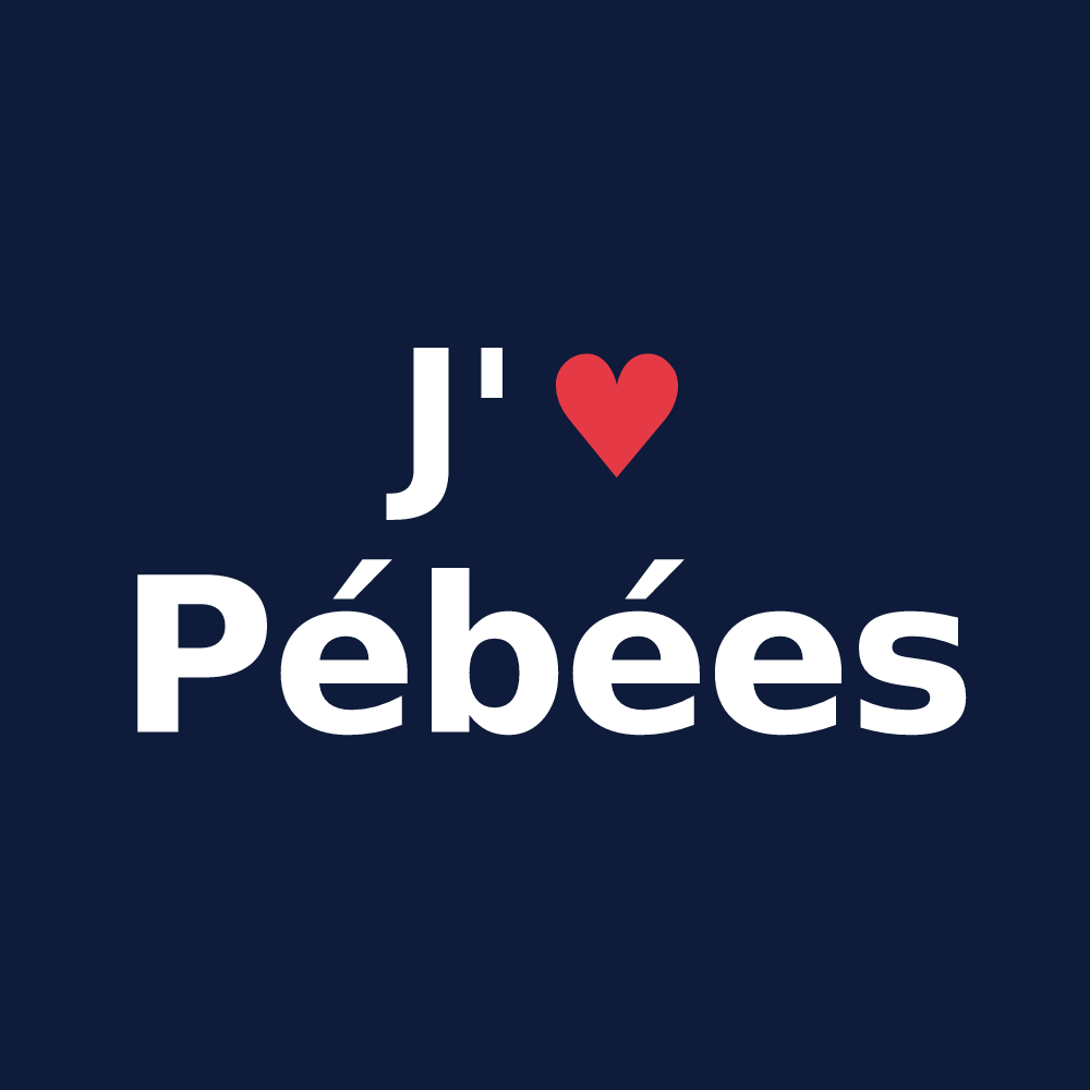 T-shirt personnalisé Pébées — design J'aime Pébées