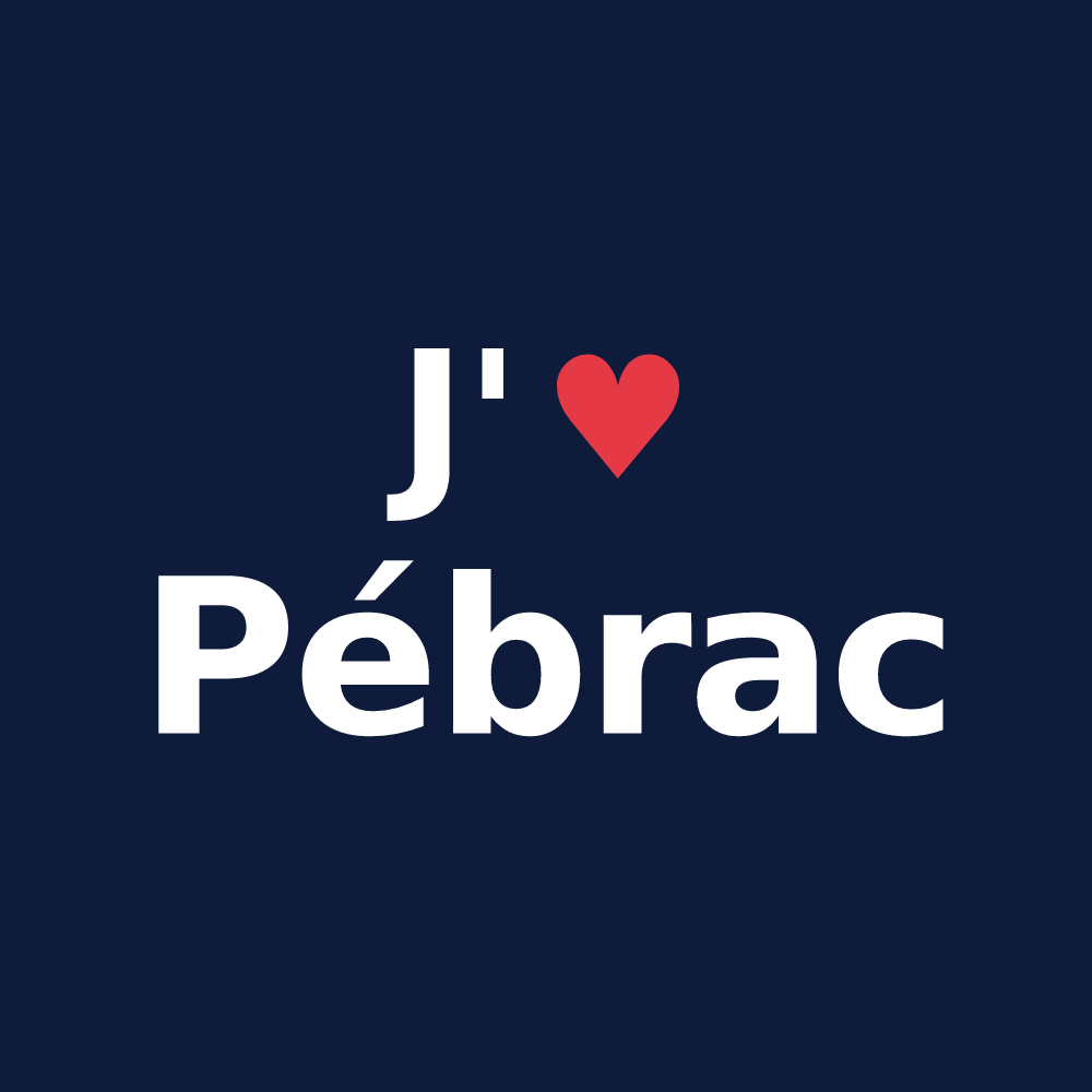 T-shirt personnalisé Pébrac — design J'aime Pébrac