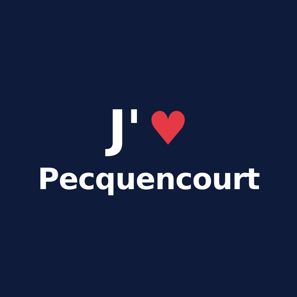 T-shirt personnalisé Pecquencourt — design J'aime Pecquencourt