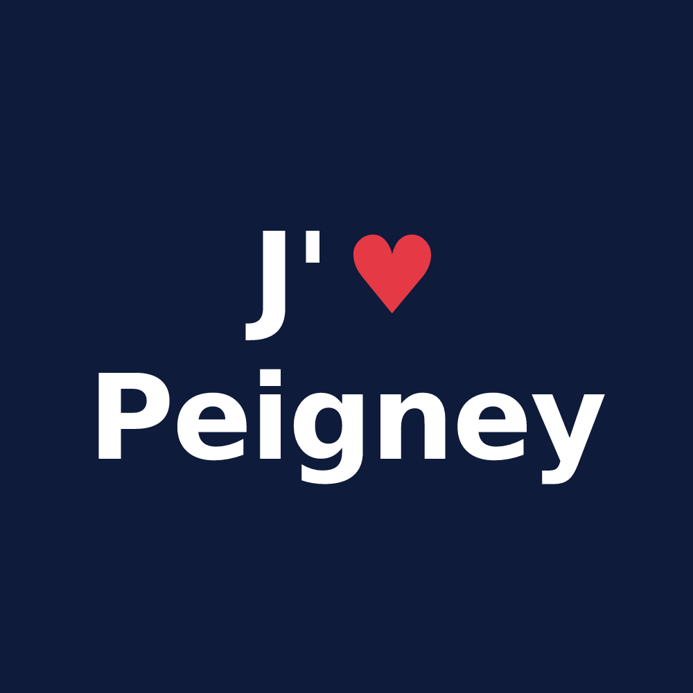 T-shirt personnalisé Peigney — design J'aime Peigney