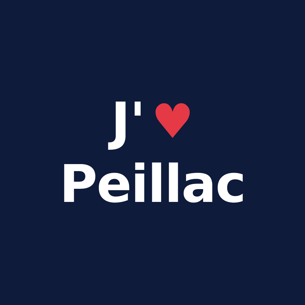 T-shirt personnalisé Peillac — design J'aime Peillac
