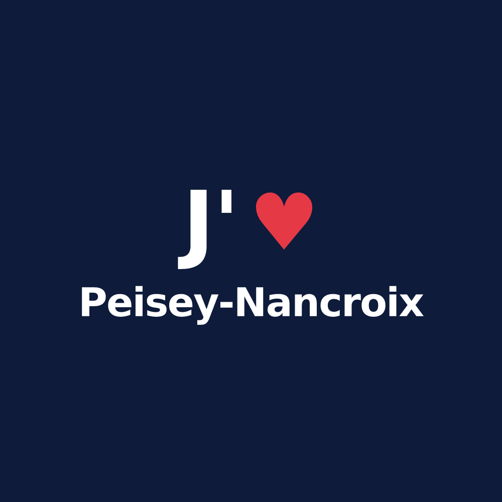 T-shirt personnalisé Peisey-Nancroix — design J'aime Peisey-Nancroix