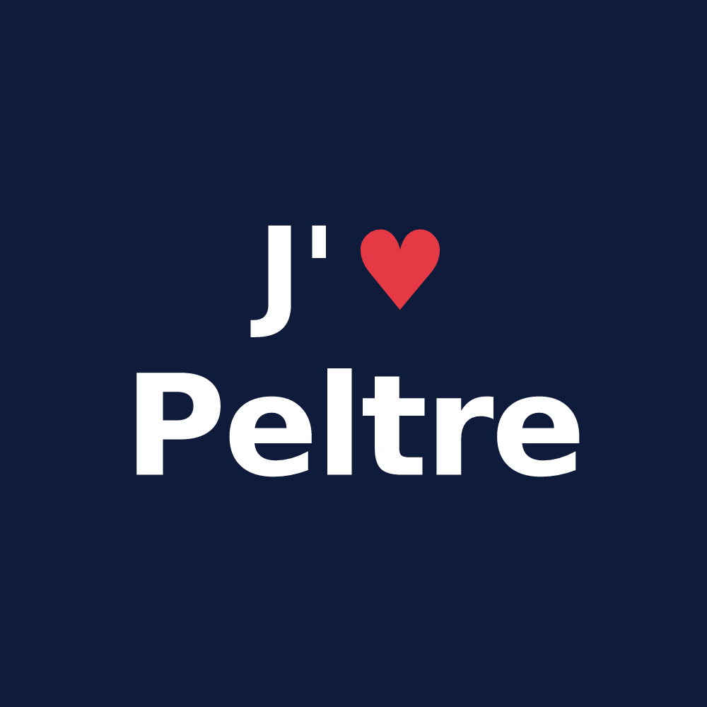 T-shirt personnalisé Peltre — design J'aime Peltre