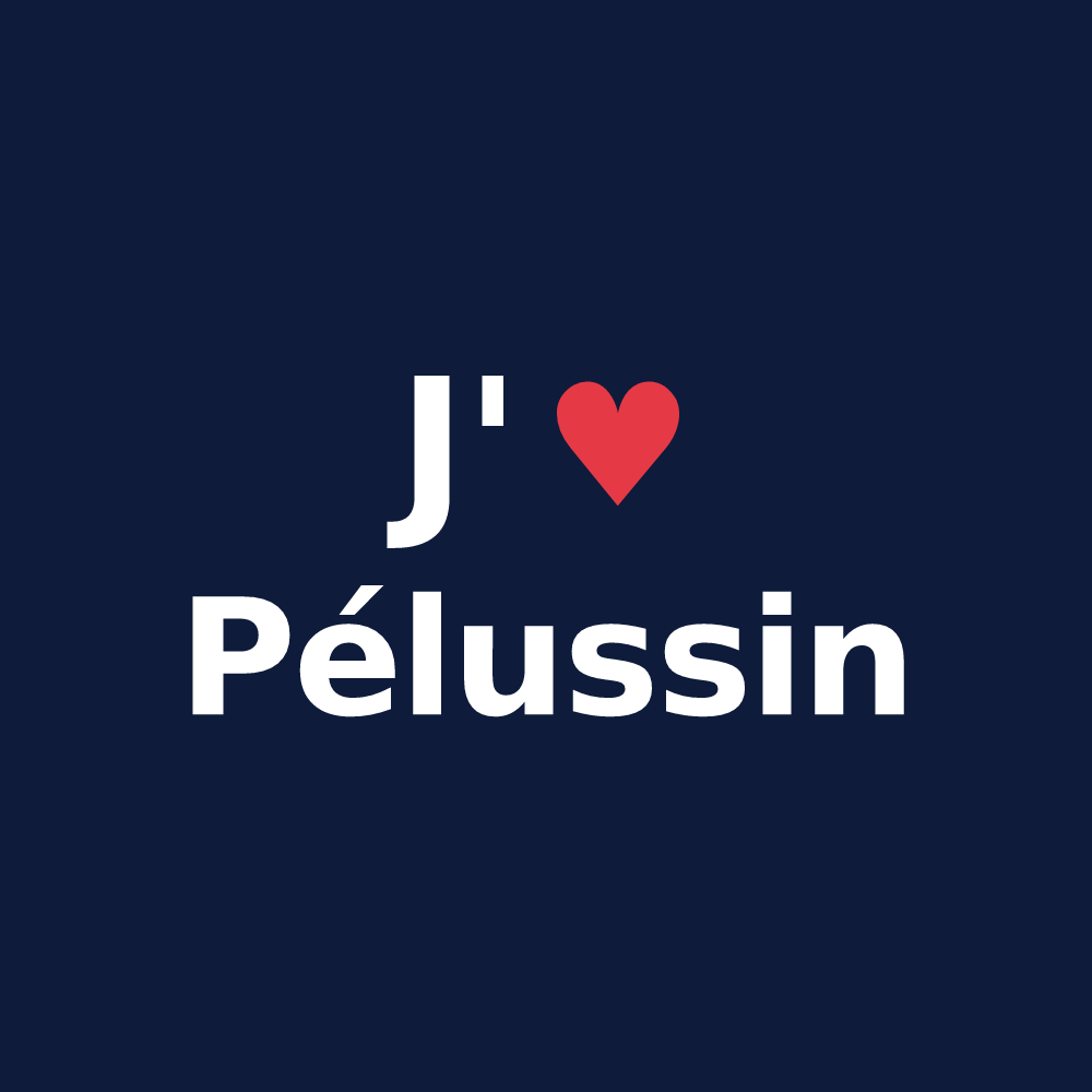 T-shirt personnalisé Pélussin — design J'aime Pélussin