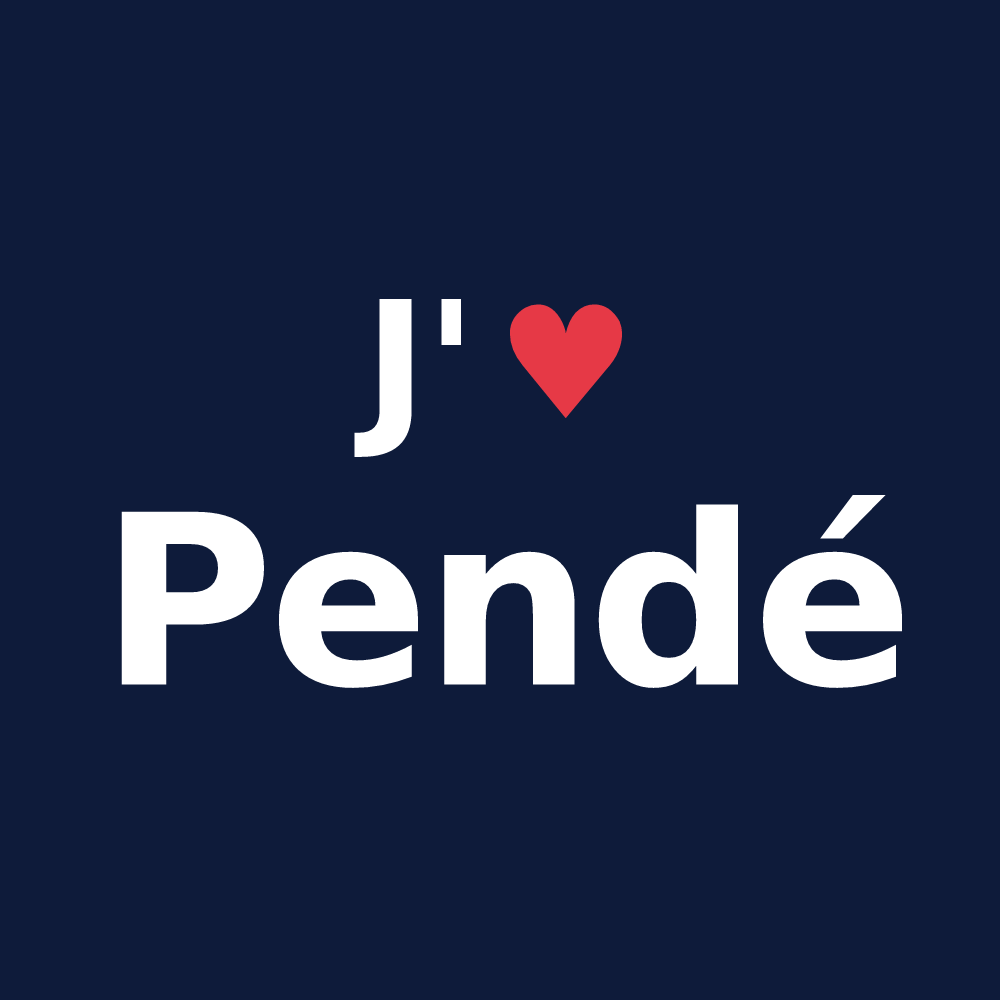 T-shirt personnalisé Pendé — design « J'aime Pendé » imprimé sur le t-shirt