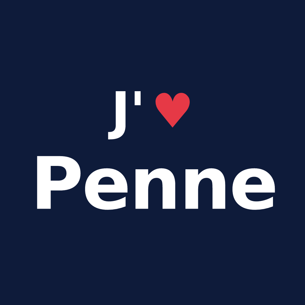 T-shirt personnalisé Penne — design J'aime Penne