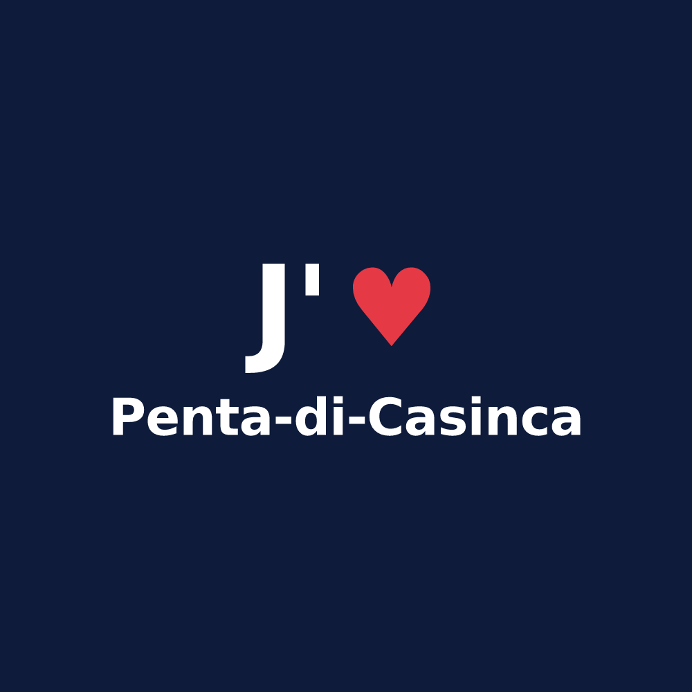 T-shirt personnalisé Penta-di-Casinca — design J'aime Penta-di-Casinca