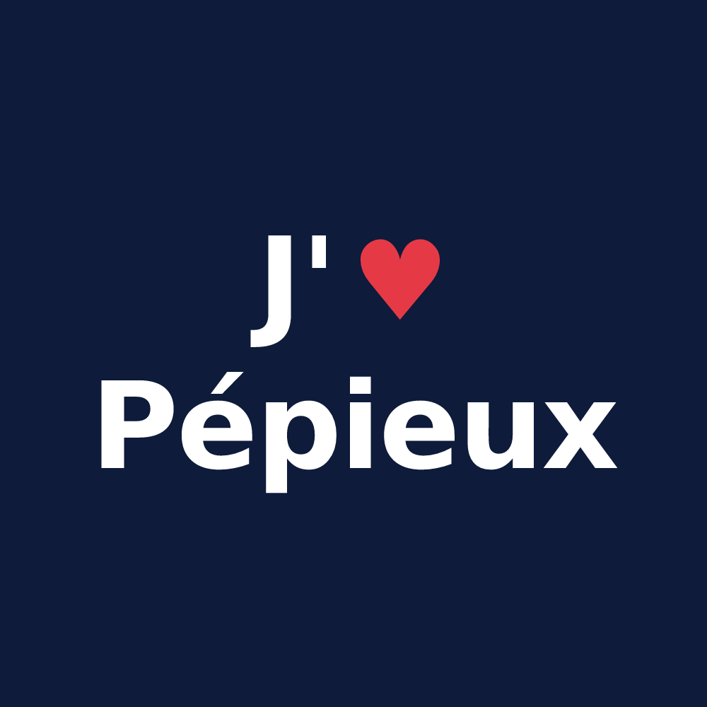 T-shirt personnalisé Pépieux — design J'aime Pépieux